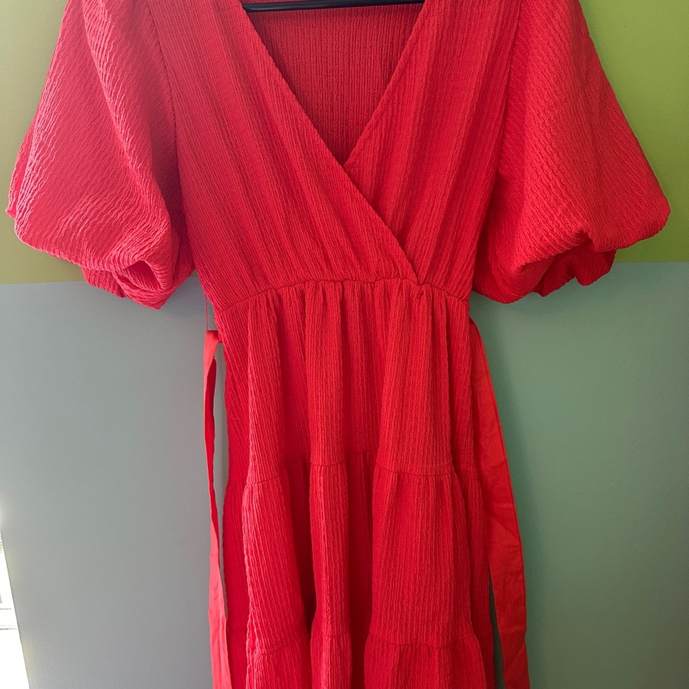 Elegant Coral-Pinkish Women's Dress